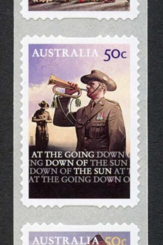 Australia SG2983a 2008 Lest We Forget Self-adhesive Strip of 5 U/M