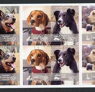 Australia SG3005b 2008 Working Dogs Mixed Self-adhesive Booklet Pane Fine Used