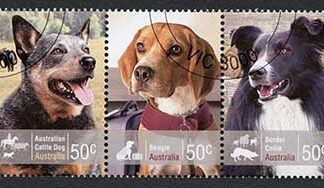Australia SG3000a 2008 Working Dogs Set Strip of 5 Fine Used