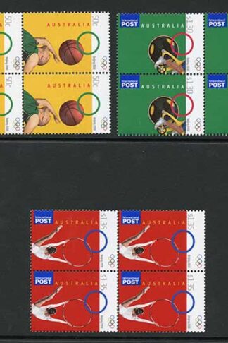 Australia SG3028/30 2008 Beijing Olympic Games Set Blocks of 4 U/M