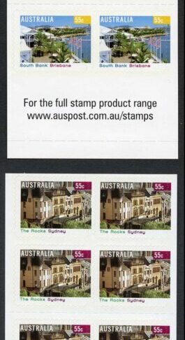 Australia SG3060a/3a 2008 Tourist Precincts Self-adhesive Booklet Panes U/M