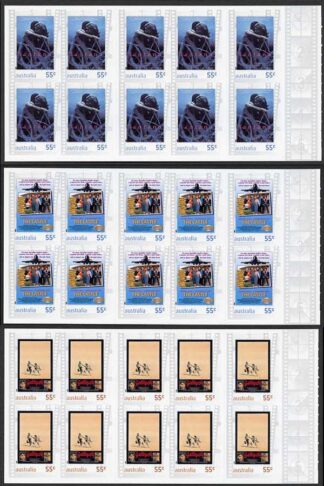 Australia SG3106b/10a Favourite Film Self-adhesive Booklet Panes U/M