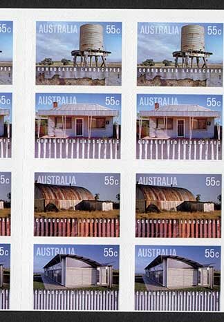 Australia SG3262b 2009 Corrugated Landscapes Self-adhesive Booklet Pane U/M