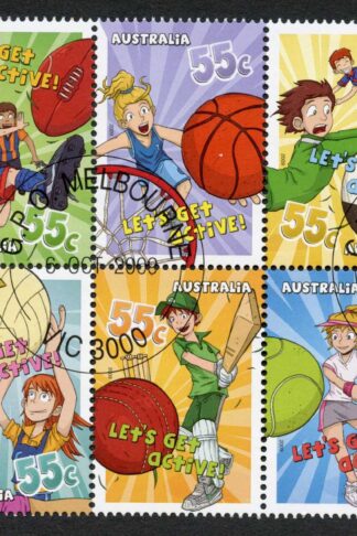Australia SG3285a 2009 Lets Get Active Block of 6 Fine Used