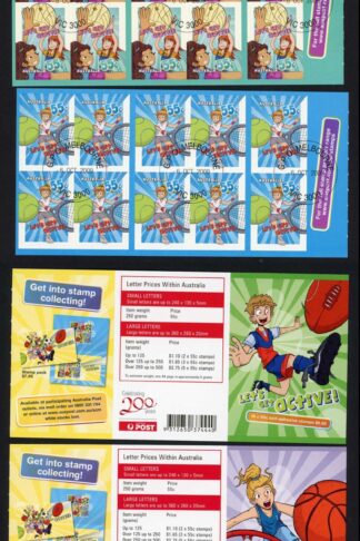 Australia SG3292a/7a 2009 Lets Get Active Booklet Panes Fine Used