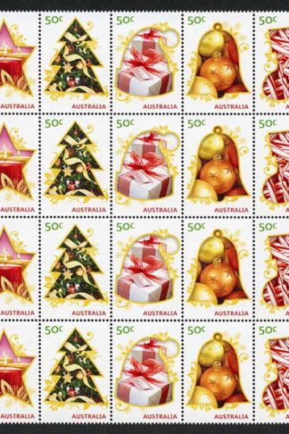 Australia SG3313a 2009 Merry Christmas Sets in Block of 20 U/M
