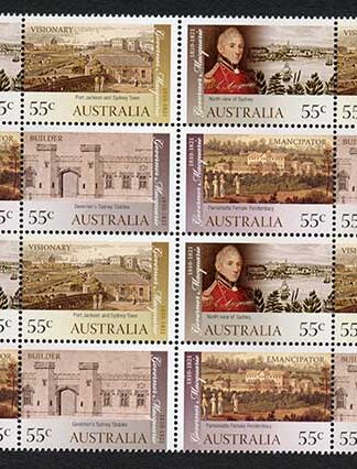 Australia SG3346a 2010 Bicentenary of Governor Lachlan Macquarie Block of 16 U/M