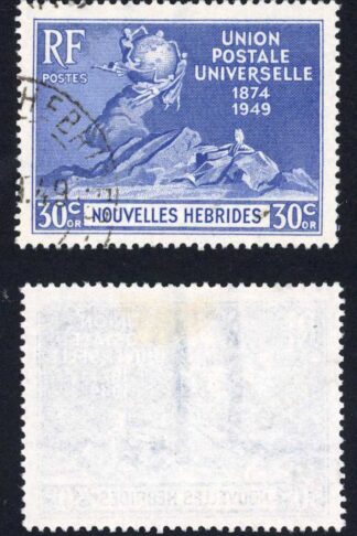 New Hebrides SGF79 30c UPU Superb used Cat 16 pounds