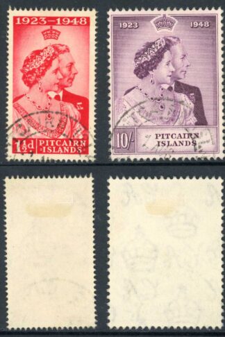 Pitcairn Is SG11/12 Silver Wedding Superb used Cat 51.50 pounds