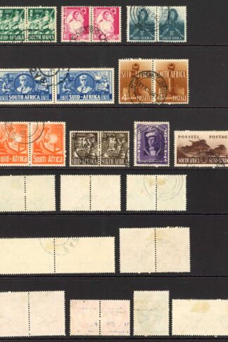South Africa SG88/96 War Set Fine Used set in Pairs Cat 110 pounds