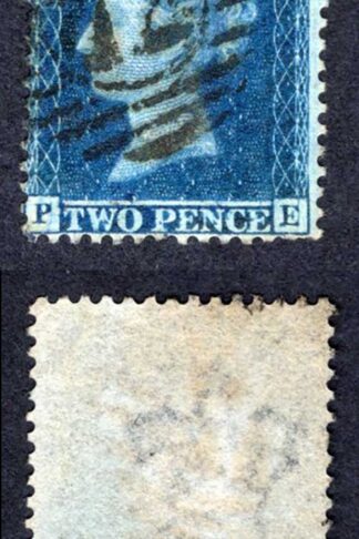 SG35 2d Star (PE) Wmk Large Crown Perf 14 Plate 6 MAJOR Re-entry Cat 160 pounds