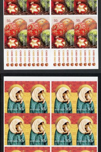 Australia SG3097a/9A 2008 Christmas Self-adhesive Booklet Panes U/M