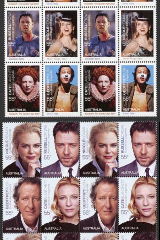 Australia SG3113a/7a 2009 Legends of the Screen Blocks of 16 U/M