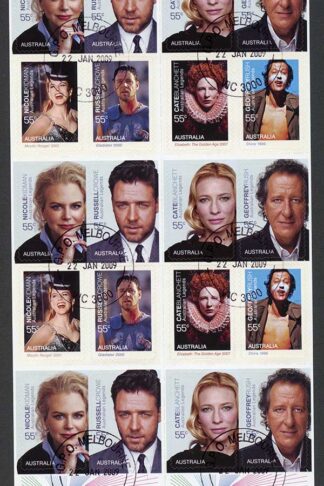 Australia SG3121b 2009 Legends of the Screen Mixed Booklet Pane Used