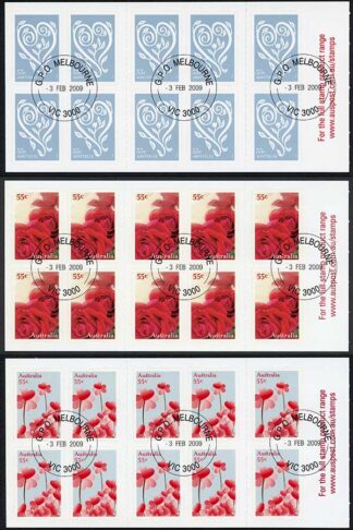 Australia SG3132a/4a 2009 With Love Self-adhesive Booklet Panes Fine Used