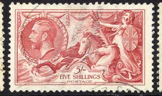 SG450/452 Re-engraved 2/6- 10/- Set 3 values Cat 190 pounds