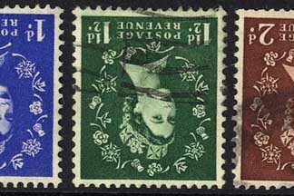 SG515Wi/519bWi Tudor wmk inverted Set 5 values Cat 29.25 pounds