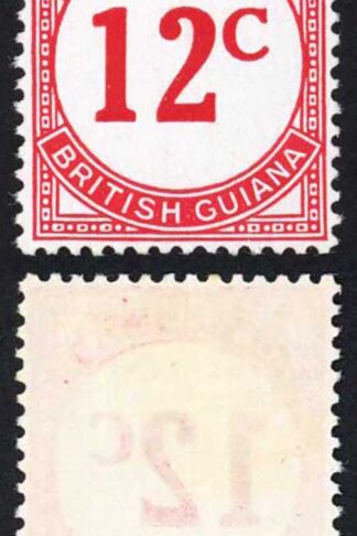 British Guiana SGD4a 12c Chalky paper M/M Cat 22 pounds