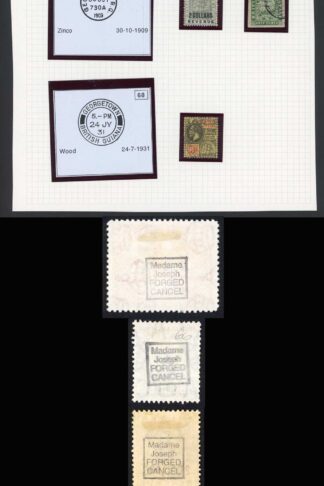 British Guiana Page of forged postmarks inc SG186