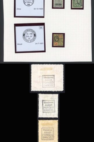 British Guiana Page of forged postmarks inc SG186