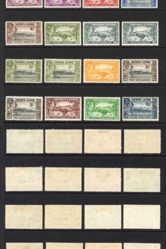 Sierra Leone SG188/200 1938-44 KGVI Set of 16 (plus shades) M/M