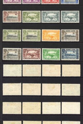 Sierra Leone SG188/200 1938-44 KGVI Set of 16 (plus shades) M/M