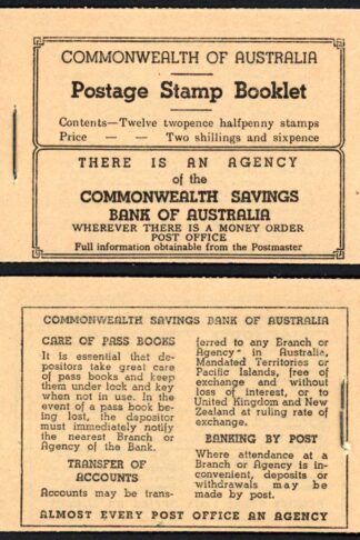 Australia SGSB28 1942 2/6 Booklet wmk Inverted Cat 110 pounds