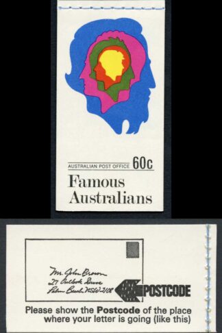 Australia SGSB46 60c Booklet Famous Australians 3rd series Cat 14 pounds