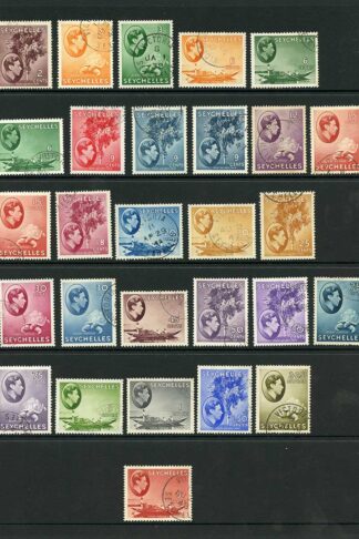 Seychelles SG135/49 Set of 25 plus shades Superb Used Cat 225+ pounds