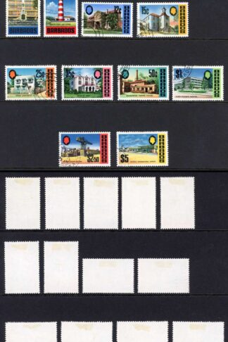 Barbados SG399a/414a Set of 15 on Glazed Ordinary paper Fine Used Cat 50 pounds