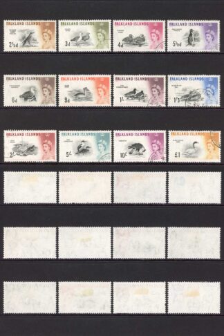 Falkland Is SG193/207 Birds Set of 15 Fine Used Cat 80 pounds
