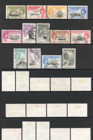 Falkland Is Dep SGG26/G40 Set of 15 plus DLR printing Fine Used Cat 221.50 poun