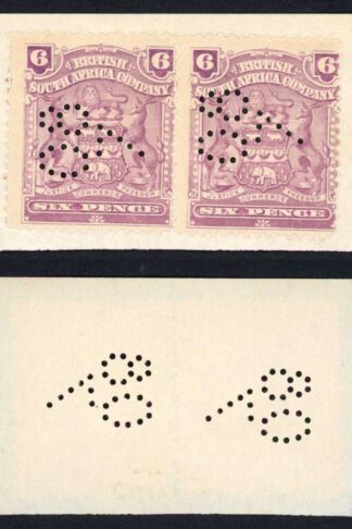 Rhodesia SG83 6d Fiscally used on piece