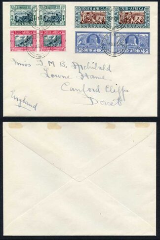 South Africa SG76/79 14 December 1938 Voortrekker First day Cover