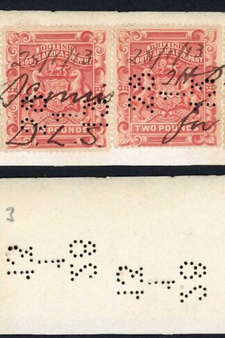 Rhodesia SG74 and SG113 Two Pounds Rose-red