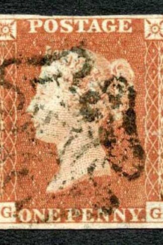 1841 Penny Red (GG) Plate 19 Very Fine Four Margins Cat 60 pounds