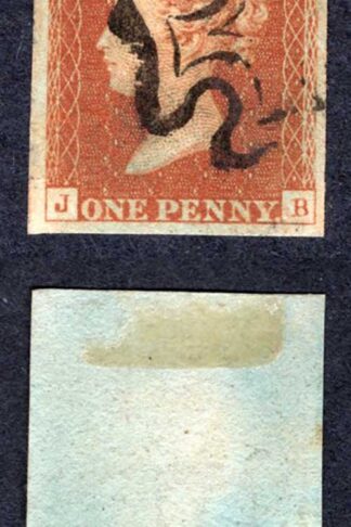 1841 Penny Red (JB) Plate 19 Very Fine Four Margins Cat 60 pounds