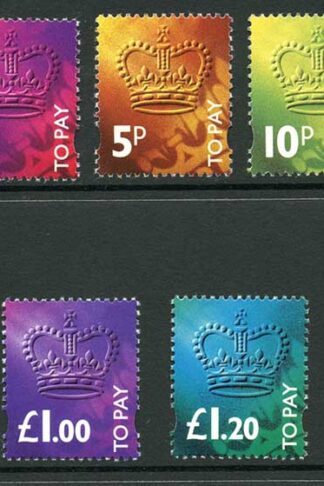SGD102-110 1p - 5.00 Post Due Set of 9 SUPERB U/M