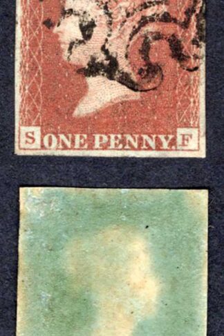 1841 Penny Red (SF) Plate 9 Very Fine Four Margins Cat 180 pounds