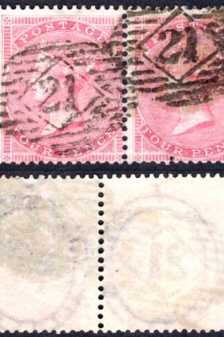 SG66a 4d rose wmk large garter PAIR Cat 300 pounds