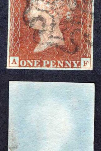1841 Penny Red (AF) Plate 14 SUPERB Four Margins Cat 150 pounds