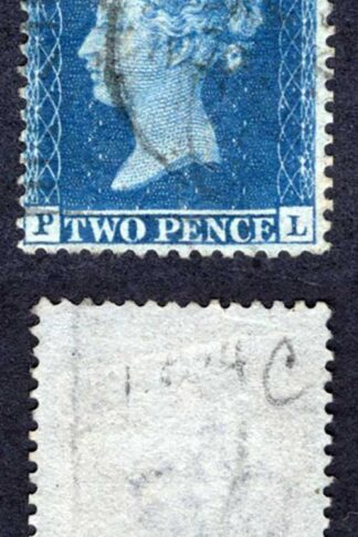 SG35 2d Blue (PL) Wmk large Crown Perf 14 plate 6 Cat 70++ pounds