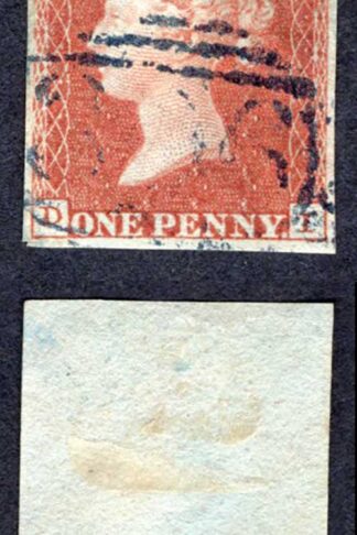 1841 Penny Red (DI) Fine Four Margins BLUE Frome 306 Pmk Cat 250 pounds