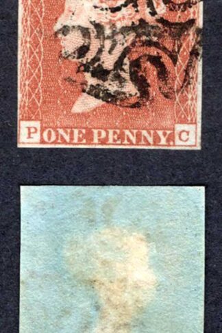 1841 Penny Red (PC) Plate 33 Greenock Cross SUPERB Four Margins Cat 250 pounds