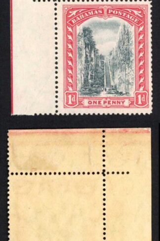Bahamas SG75b 1d Staircase Wmk MCA Strip of Four which 2 are U/M