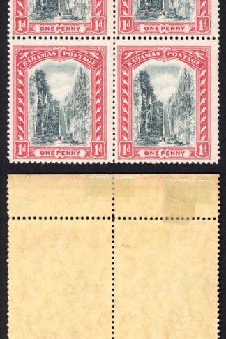 Bahamas SG75b 1d Staircase Wmk MCA Block of 4 m/m