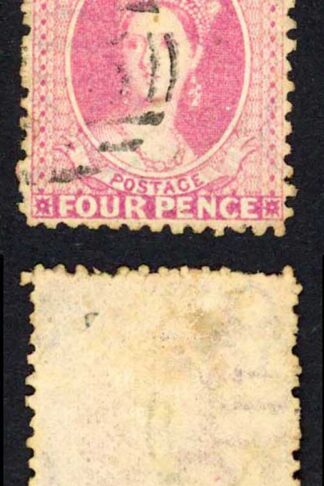 Bahamas SG27 4d dull rose wmk CC Perf 12.5 part S Marginal wmk Cat 60