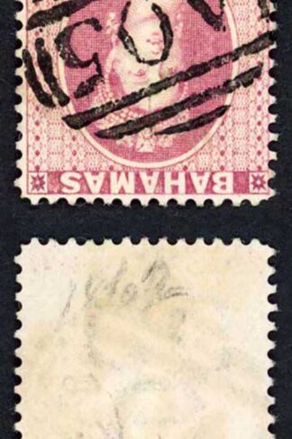 Bahamas SG36w 4d Dull Rose Wmk Crown CC INVERTED Perf 14 Not Priced in Cat