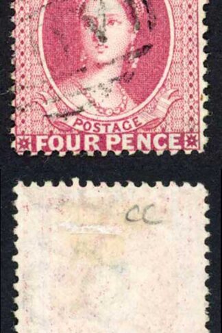 Bahamas SG37 4d Rose-lake Wmk Crown CC REVERSED Perf 14 Not Cat