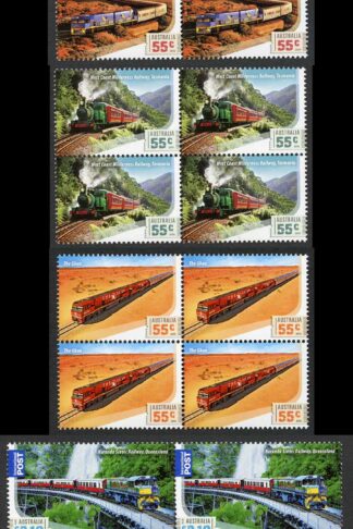 Australia SG3384/7 2010 Great Railway Journeys Set of 4 in Blocks U/M